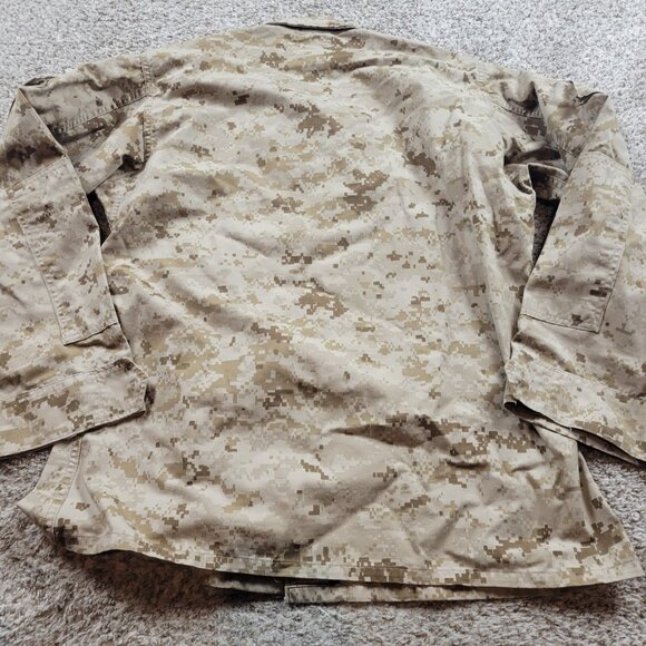 US Navy Marines American Apparel Desert Camo Shirt Mens Medium Long Sleeve - Picture 6 of 7
